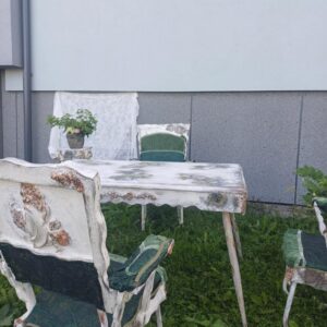 Exclusive Handmade Boho Table Set with Four Chairs